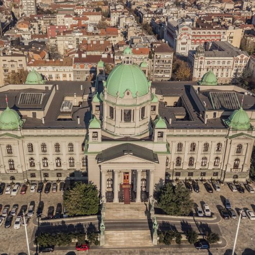 National Assembly of the Republic of Serbia. Aerial view